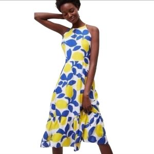 Loft Lemon Halter Midi Dress